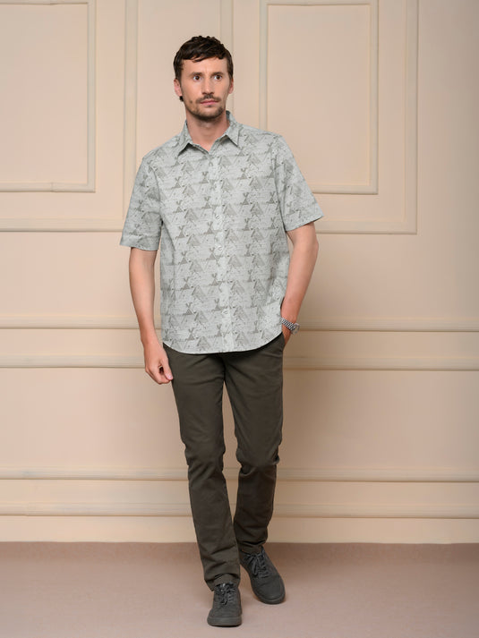 Casual Wear Printed Short Sleeve Shirt