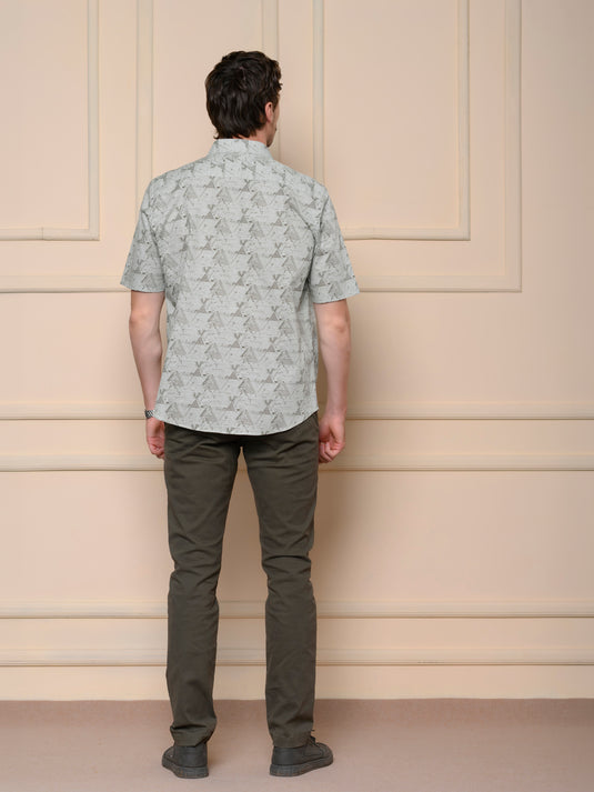 Casual Wear Printed Short Sleeve Shirt