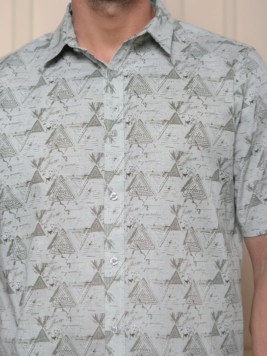 Casual Wear Printed Short Sleeve Shirt