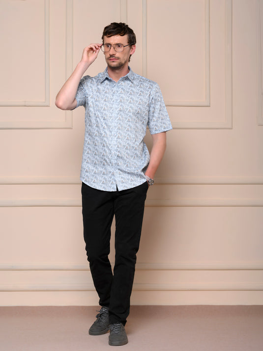 Casual Wear Printed Short Sleeve Shirt