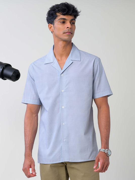 Cuban collared S S shirt