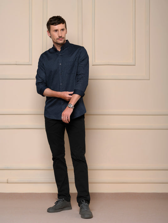 Casual Wear Printed Long Sleeve Shirt