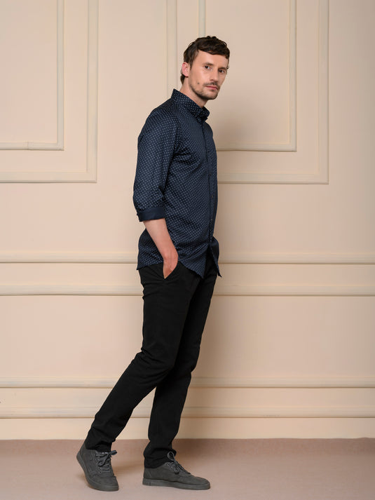 Casual Wear Printed Long Sleeve Shirt