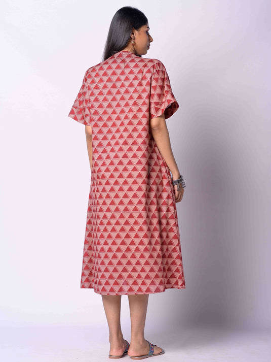 Long Length Chinese Collar Dress