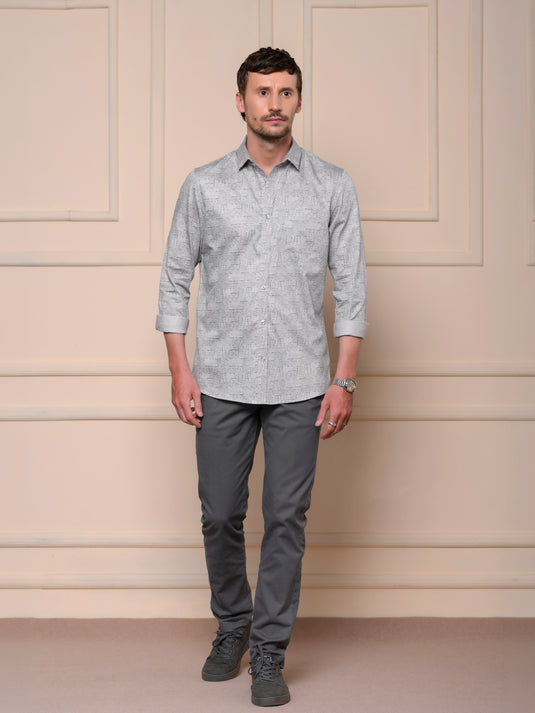 Casual Wear Printed Long Sleeve Shirt