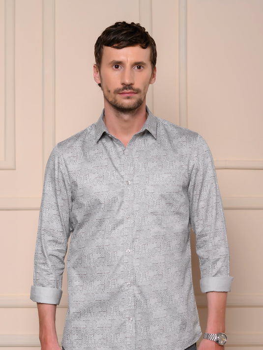 Casual Wear Printed Long Sleeve Shirt