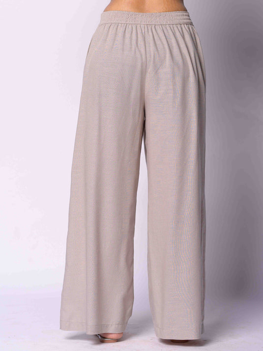 Wide Leg Pant With Elasticated Back
