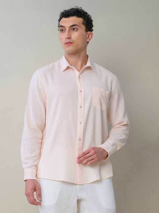Linen Button Down Long Sleeve Shirt