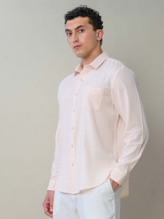 Linen Button Down Long Sleeve Shirt