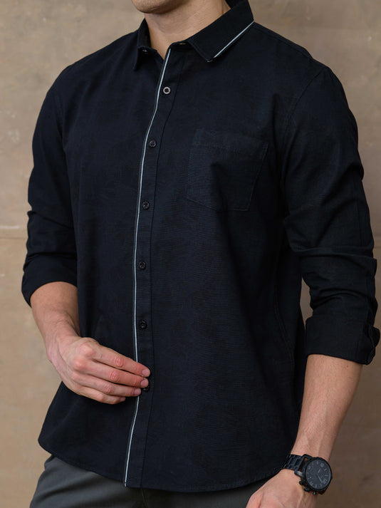 Detailed Button Down Long Sleeve Shirt