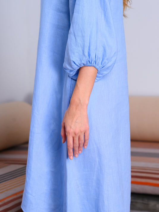 Midi Dress With Asymmetical Hem