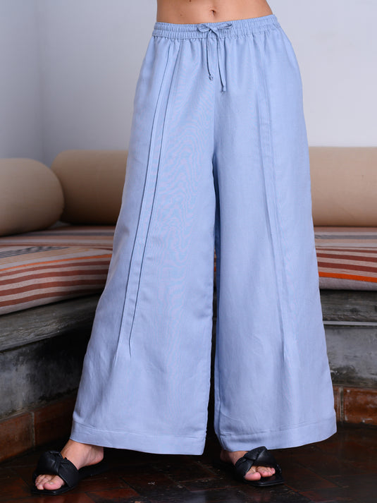 Pintuck detailed draw cord pant