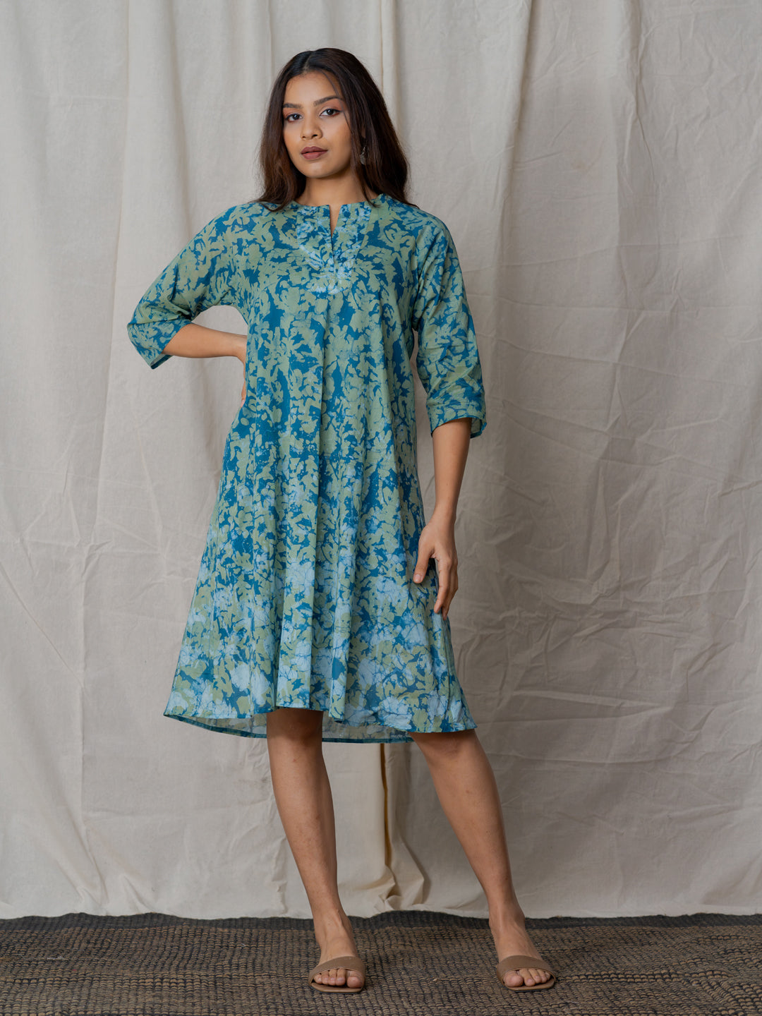 Front yoke detailed Batik dress Front yoke detailed Batik dress