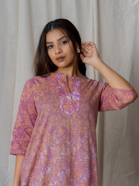 Front yoke detailed Batik dress