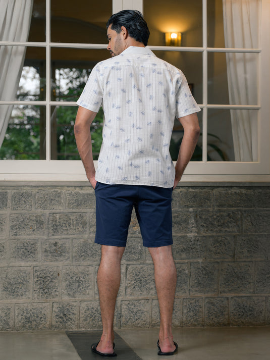 Printed Cuban Collar S/S Shirt