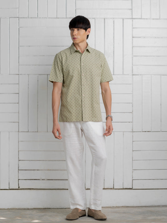 Printed short sleeve shirt