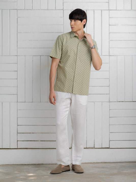 Printed short sleeve shirt