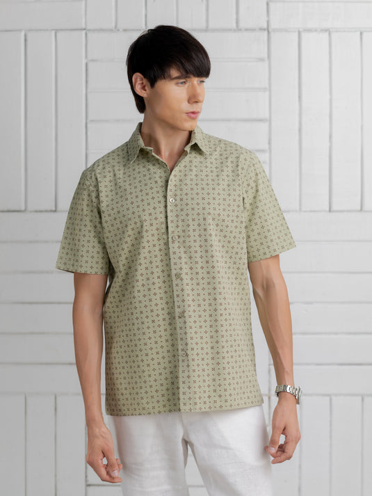 Printed short sleeve shirt