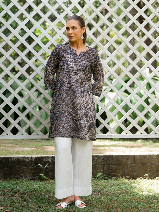 Batik basic short kurtha top