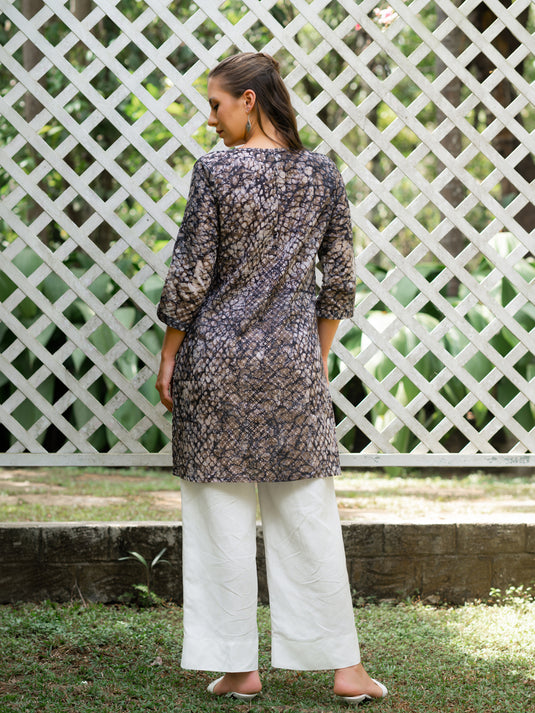 Batik basic short kurtha top