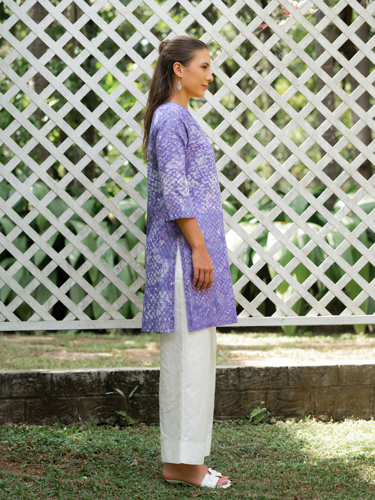 Batik basic short kurtha top