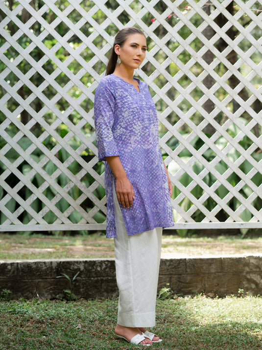 Batik basic short kurtha top