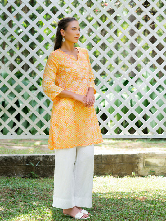 Batik basic short kurtha top