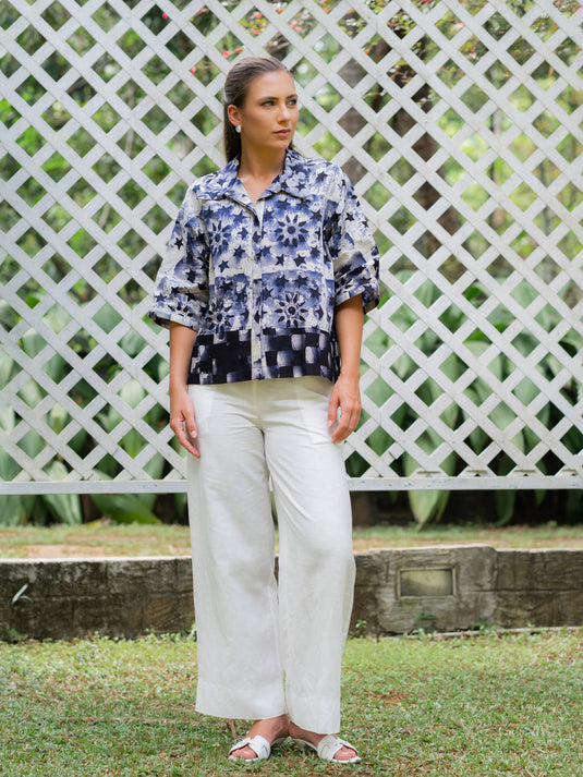 Batik button down shirt
