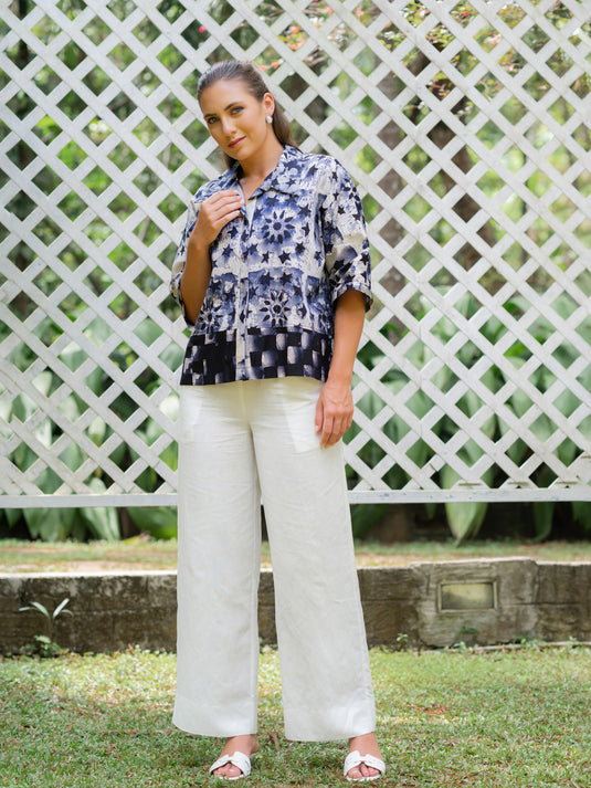 Batik button down shirt