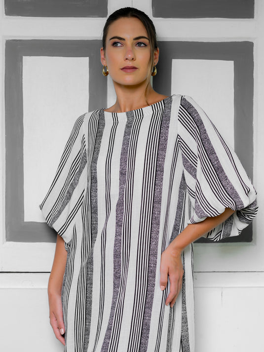 Pom pom detailed midi dress