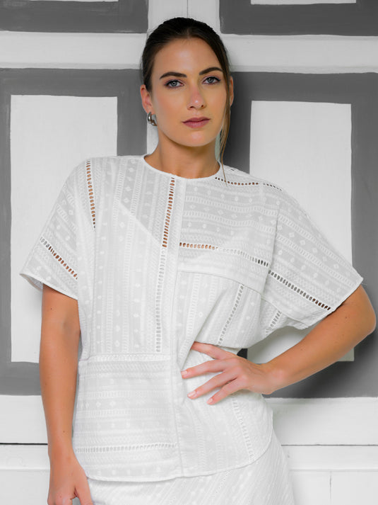 Basic round neck blouse