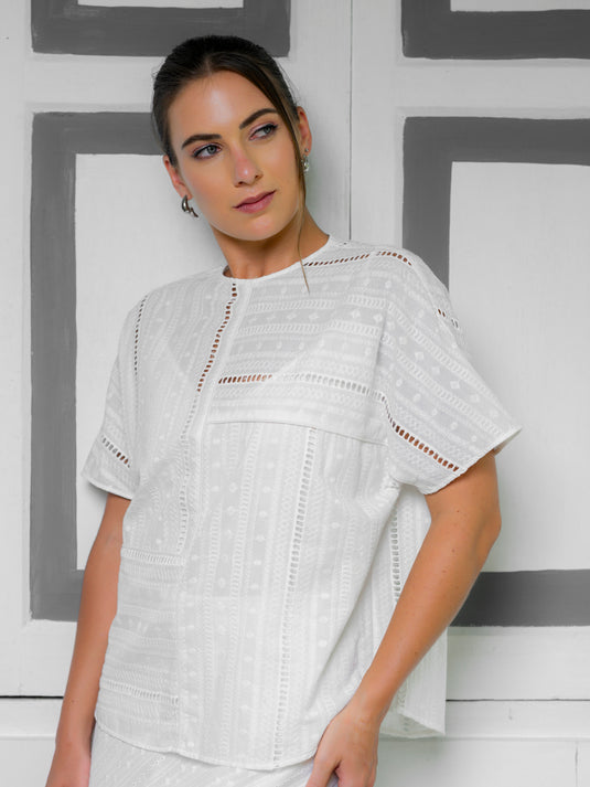 Basic round neck blouse