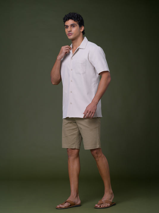 Cuban Collar Short Sleeve Shirt
