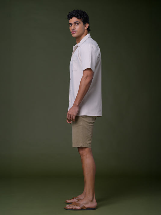 Cuban Collar Short Sleeve Shirt