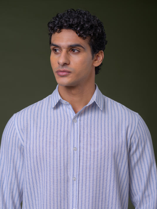 Casual Wear Stripe Long Sleeve Shirt