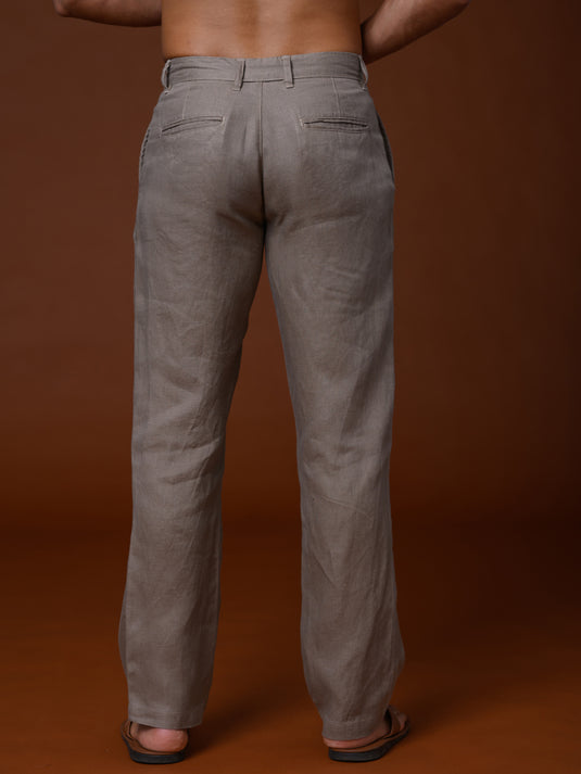 Casual Wear Linen Pant - light brown