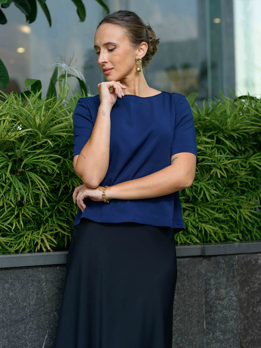 Basic short sleeve blouse
