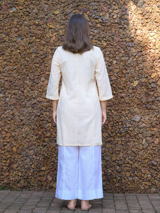 Long length premium linen kurtha top