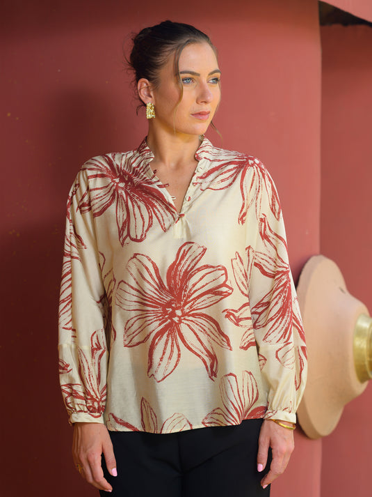 Basic printed blouse