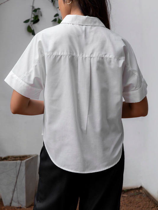 Basic blouse with half placket