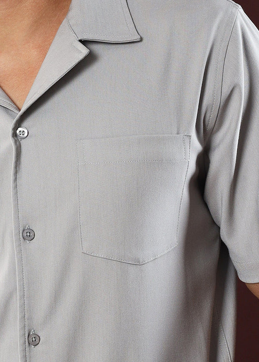 Lenon Cuban Collar S/S Shirt (Ash)