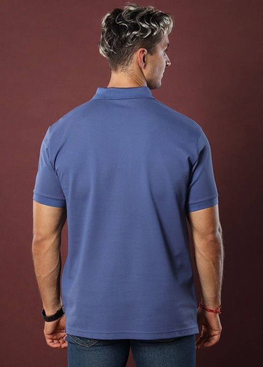Pigeon Blue Polo T-Shirt (Regular Fit)