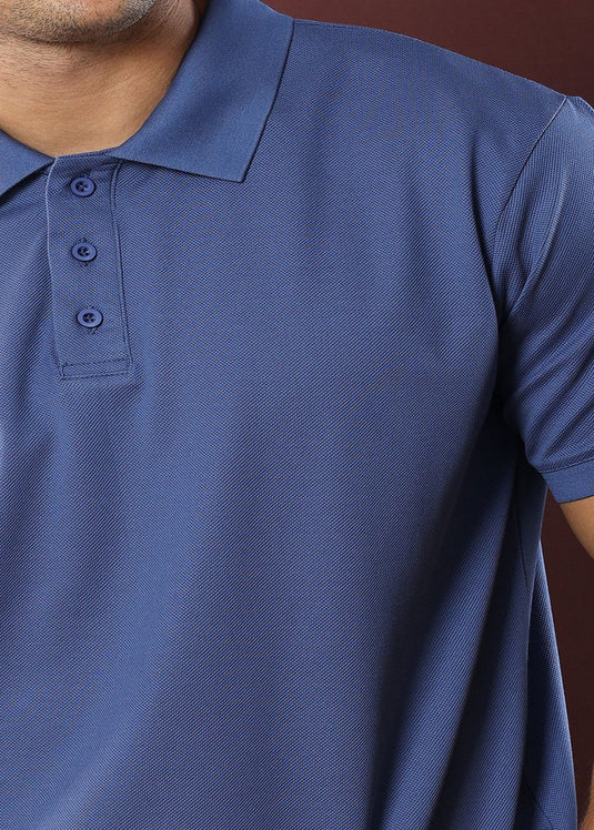 Pigeon Blue Polo T-Shirt (Regular Fit)