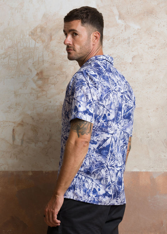 Casual Wear Printed Cuban Collar S/S Shirt