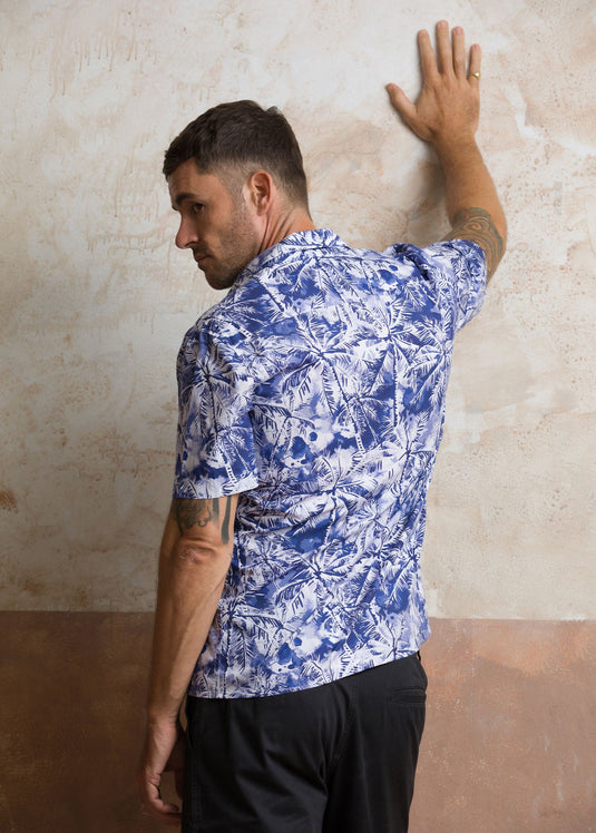 Casual Wear Printed Cuban Collar S/S Shirt