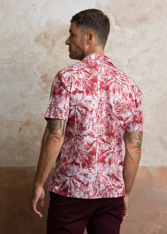 Casual Wear Printed Cuban Collar S/S Shirt