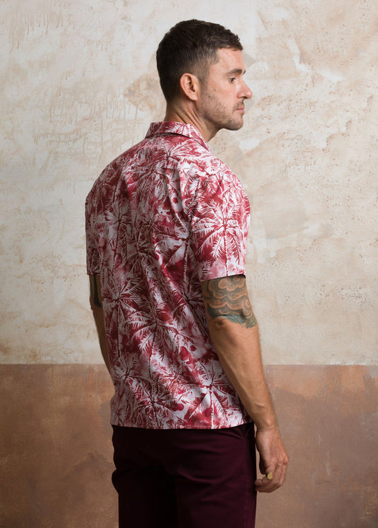 Casual Wear Printed Cuban Collar S/S Shirt