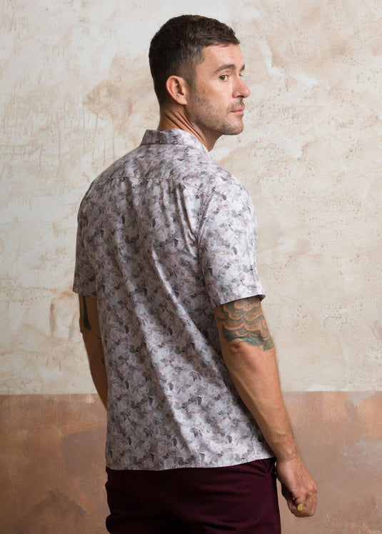 Casual Wear Printed Cuban Collar S/S Shirt