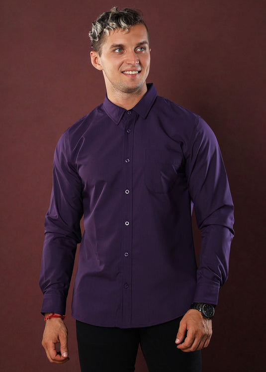 Purple Party Wear Shirt