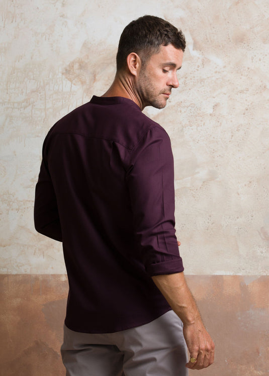 Manderin collar party wear shirt